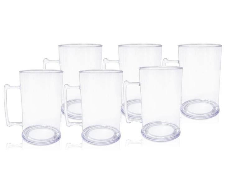 Imagem de Jogo de Caneca Acrilico PS com 6 peças - KrystalON Copos