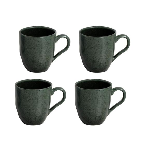 Imagem de Jogo de Caneca Orgânico Arauco Cerâmica 273ml - Kit 4 Peças