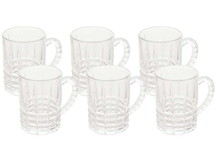 Jogo de Canecas Chá e Café de Vidro Transparente - 172ml Lyor Calcutá 6 Peças Menor preço em Jogo de Canecas Chá e Café de Vidro Transparente - 172ml Lyor Calcutá 6 Peças