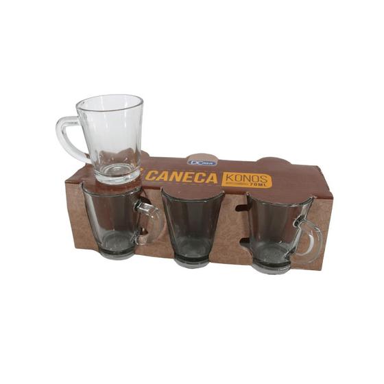 Jogo de canecas konos 70ml vidro 6 peças dc00146 DCasa Menor preço em Jogo de canecas konos 70ml vidro 6 peças dc00146 DCasa