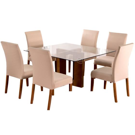 Imagem de Jogo de capa para cadeira mesa de 4 lugares jantar Lisa