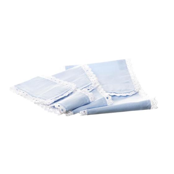 Imagem de Jogo De Capas De Tecido Azul Para Kit Higiene Bebê Menino  (Conj. 3 Peças)