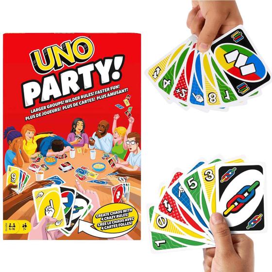 Imagem de Jogo de Cartas Baralho Uno Party Cartas Estampadas Mattel