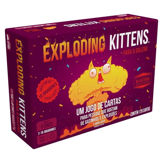 Imagem de Jogo de Cartas - Exploding Kittens: Para a Galera - Galápagos