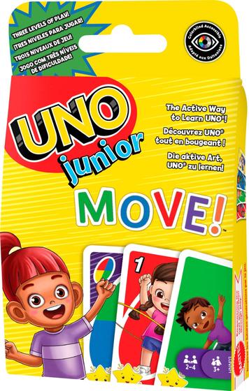 Imagem de Jogo de cartas Mattel Games UNO Junior Move! para crianças