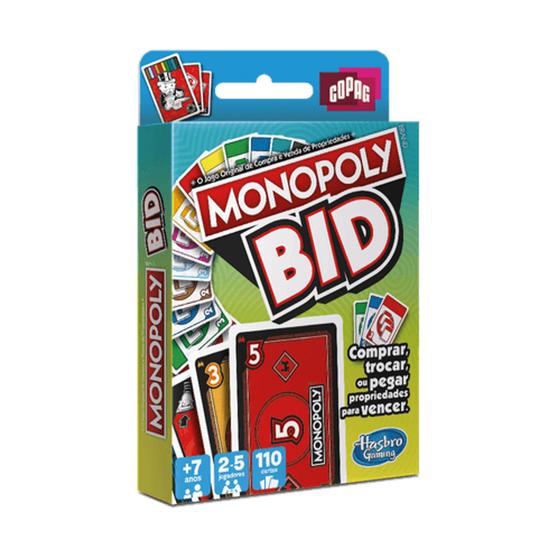 Imagem de Jogo de cartas monopoly bid da hasbro