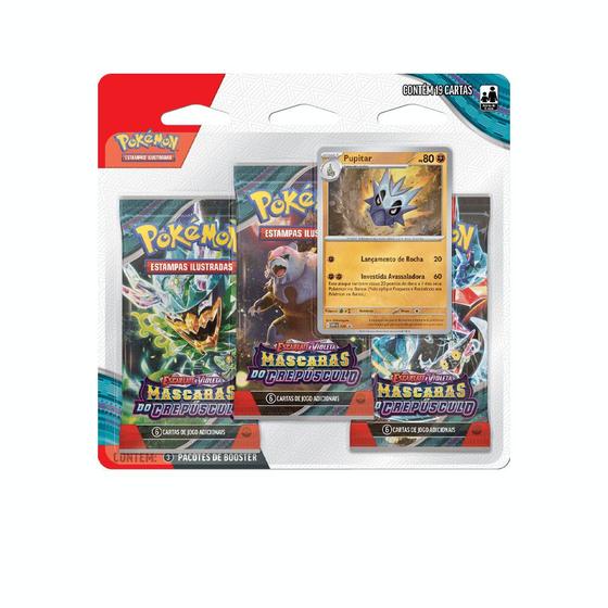 Imagem de Jogo de Cartas Pokémon - Blister Triplo - Máscaras de Crepúsculo - Copag