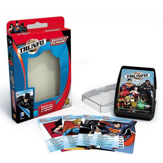 Jogo de Cartas Super Trunfo Liga da Justiça Grow Menor preço em Jogo de Cartas Super Trunfo Liga da Justiça Grow