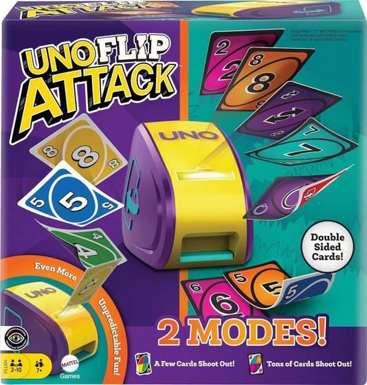 Imagem de Jogo De Cartas Uno Flip Attack Com Lançador De Cartas Mattel