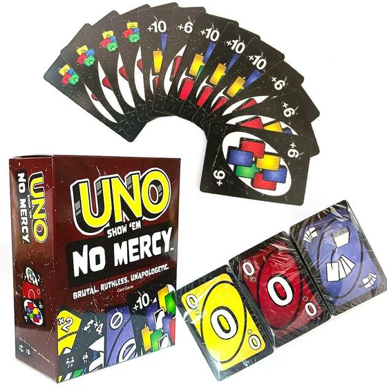 Imagem de Jogo de Cartas UNO Show Em' NO MERCY Card Game Divertido