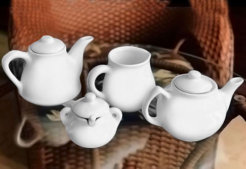 Imagem de Jogo De Chá Em Cerâmica Branco