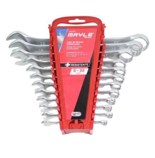 Imagem de Jogo de chave combinada mayle c/12pcs 6a22mm rack
