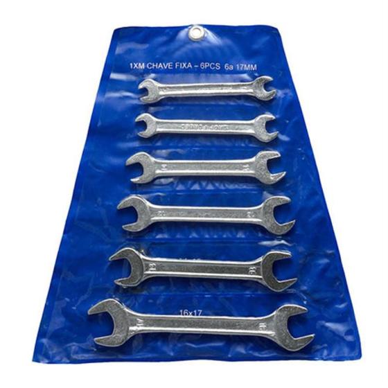 Imagem de Jogo de Chave Fixa de 6 à 17 MM Kit com 6 Peças EDA