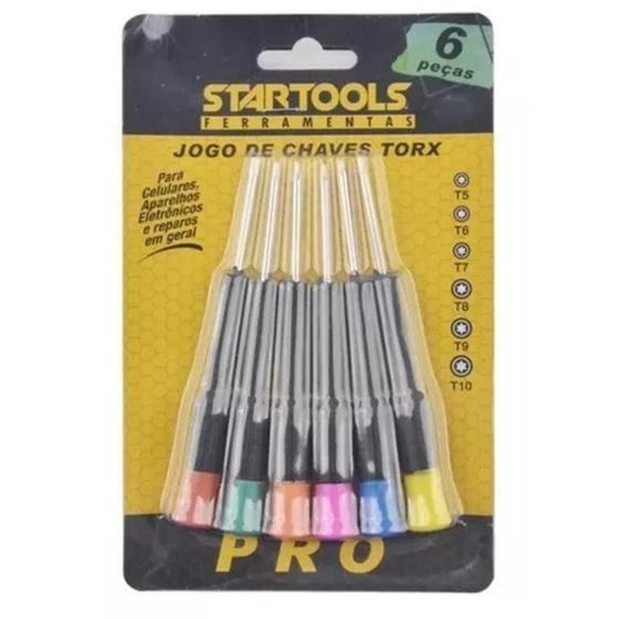 Imagem de Jogo De Chaves De Precisão Torx Pro Com 6 Peças AR0025 Startools