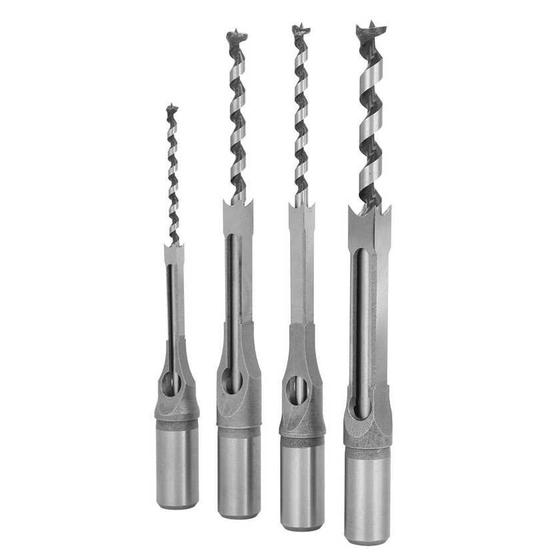 Imagem de Jogo de Cinzel com Brocas Quadradas 1/4", 5/16", 3/8" e 1/2"