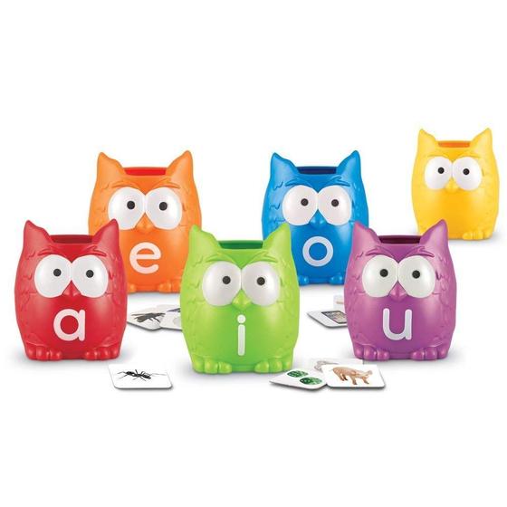 Imagem de Jogo de Classificação Vowel Owls - 6 Corujas e 100 Cartas para Aprendizagem