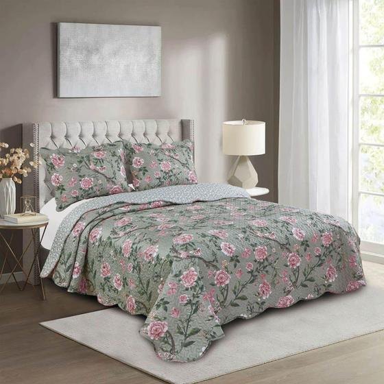 Imagem de Jogo De Colcha Casal Patchwork Camesa 220 x 240 Cm