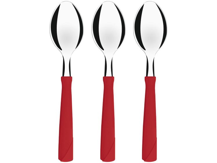 Jogo de Colher Tramontina New Kolor Vermelho 3 Peças Menor preço em Jogo de Colher Tramontina New Kolor Vermelho 3 Peças