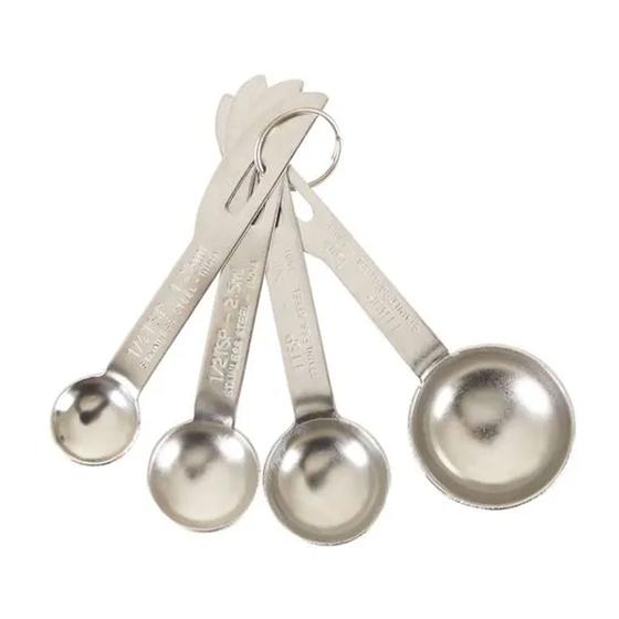 Imagem de Jogo De Colheres Medidoras Chef De Cozinha Com 4 Peças Inox