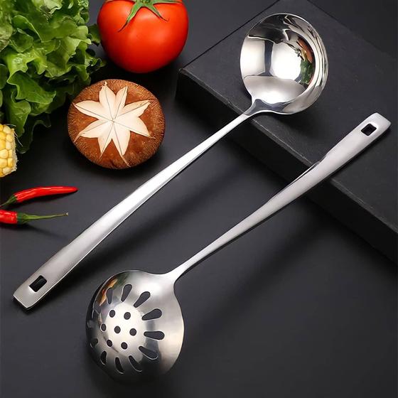 Jogo De Concha e Escumadeira P/ Arroz Inox - Ds Plis - Conchas ...