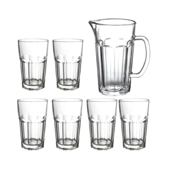Imagem de Jogo De Copo Com Jarra Dover Com 6 Copos Pra Servi Agua