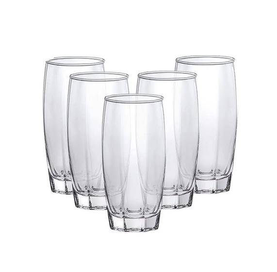Imagem de Jogo De Copo De Vidro Flórida Transparente Com 6 Peças 370ml