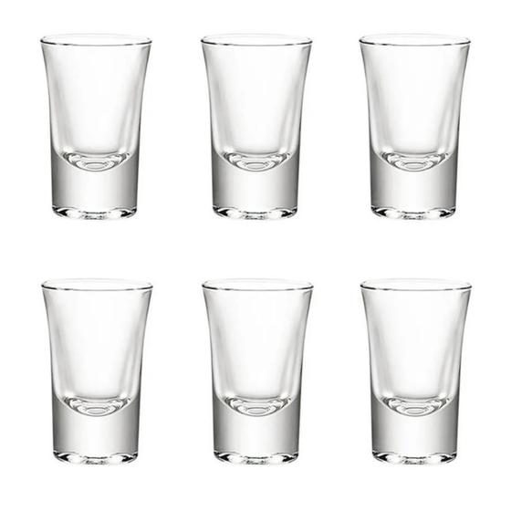 Imagem de Jogo de copo de vidro shot com 6 peças - copos para dose