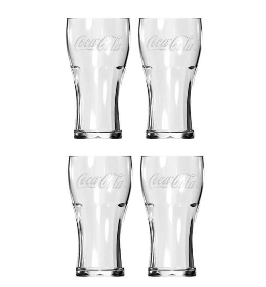 Imagem de Jogo De Copos Contour Coca Cola Nadir Copo 470ml - 4 Unid