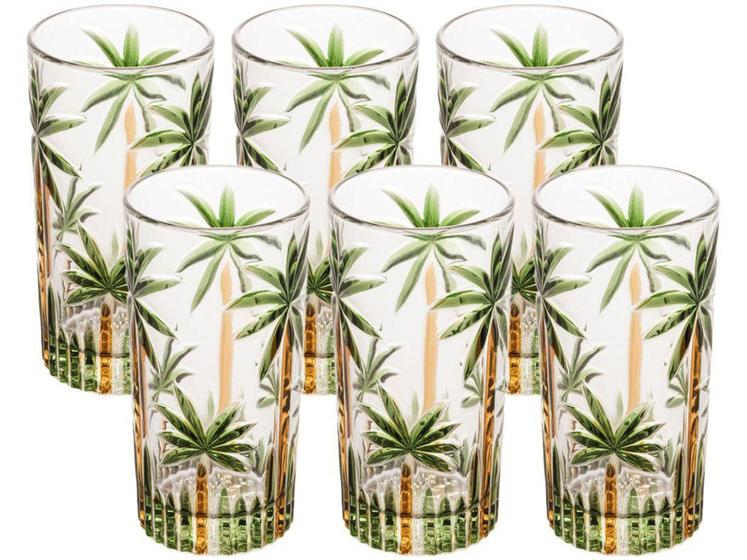 Imagem de Jogo de Copos de Cristal 360ml 6 Peças Palm Tree