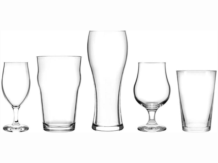 Imagem de Jogo de Copos de Vidro para Cerveja 5 Peças - Nadir Kit Para Cervejas Especiais
