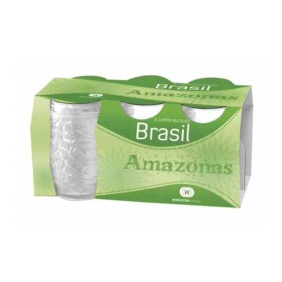 Jogo de Copos Multiuso Brasil Amazonas c/ 6pçs Menor preço em Jogo de Copos Multiuso Brasil Amazonas c/ 6pçs