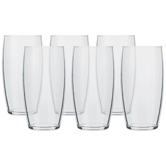 Imagem de Jogo De Copos Oca Suco Água Drinks 300ml Resistente 6 Uni