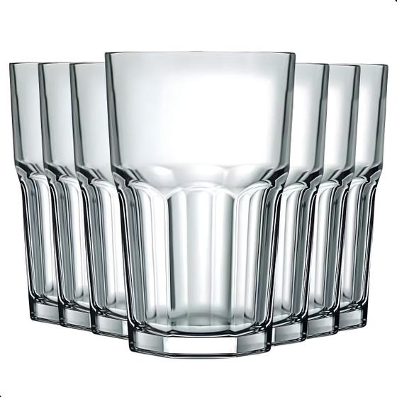 Jogo De Copos Vidro Kit 6 Peças 350ml Cozinha Água Suco - Cedar Glass Imagem de Jogo De Copos Vidro Kit 6 Peças 350ml Cozinha Água Suco