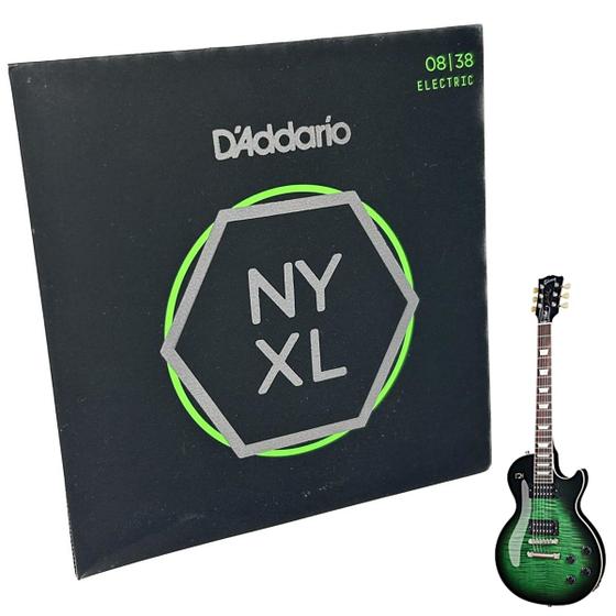 Imagem de Jogo de Cordas Daddario 08 p/ Guitarra NYXL0838 Tensão Extra Leve