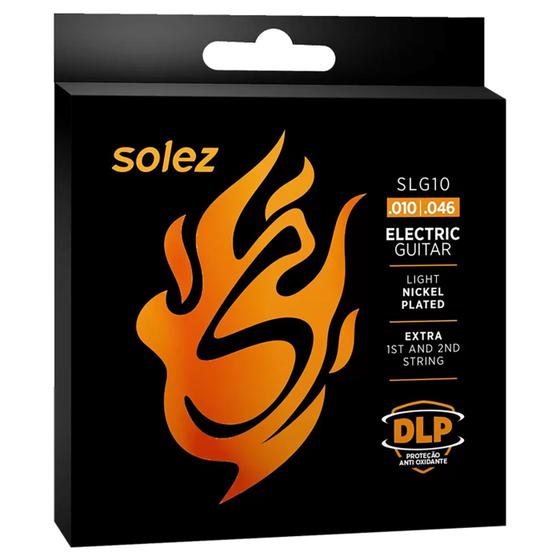 Imagem de Jogo de cordas para guitarra Solez  0.010 com DLP - SLG10