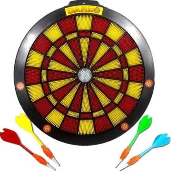 Jogo De Dardos Infantil Alvo Grande Dardos Sem Pontas Braskit - Jogo de ...