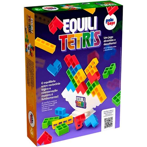 Imagem de Jogo de Equilíbrio - Equili Tetris - 40 peças - Pakitoys