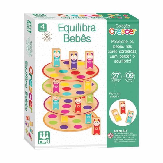 Imagem de Jogo de Equilíbrio - Madeira - Crescer - Equilibra Bebês - Nig Brinquedos