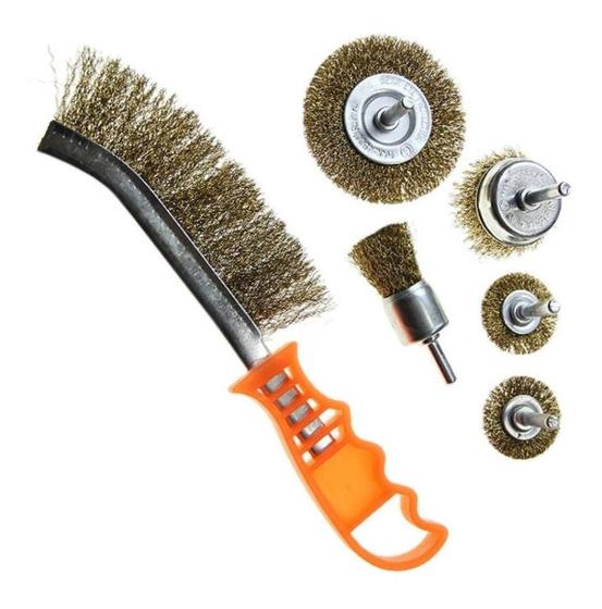 Imagem de Jogo de Escovas de Aço Kit com 6 Peças Profissional 8ZJ EDA