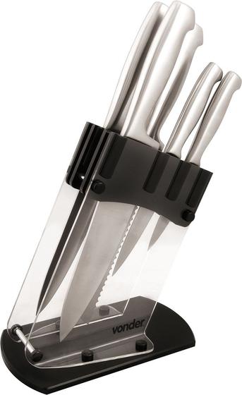 Imagem de Jogo de faca aço inox com 5 peças kf 060 - Vonder