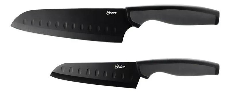 Jogo De Facas Santoku Com 2 Peças Preto Slice Craft Oster Menor preço em Jogo De Facas Santoku Com 2 Peças Preto Slice Craft Oster