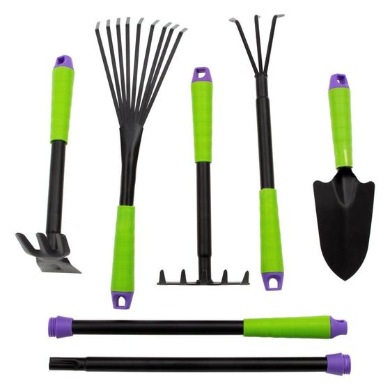 Imagem de Jogo de ferramentas jardinagem com cabo extensível 7 peças - Palisad