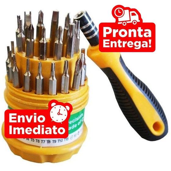 Imagem de Jogo de Ferramentas para Conserto de Celular Torx Philips Fenda 31 Chaves