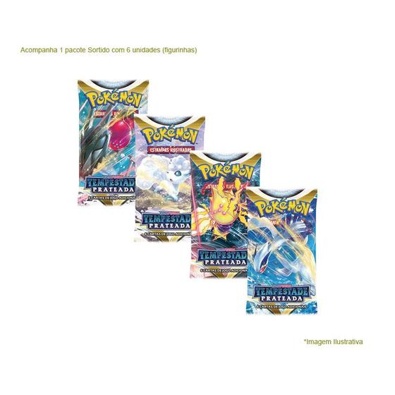 Imagem de Jogo de Figurinhas Sortidos Pokémon Espada e Escudo Tempestade Prateada - Copag