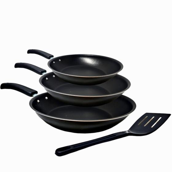 Jogo de Frigideiras Antiaderente n16, 18 e 22 cm Diâmetro – Marcolar