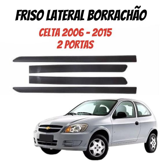 Imagem de Jogo De Friso Lateral Borrachão Friso Celta 2006 ate 2015 2 Portas