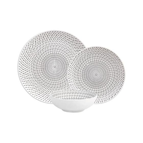 Imagem de Jogo de jantar em cerâmica L'Hermitage Tourbillon 18 peças branca