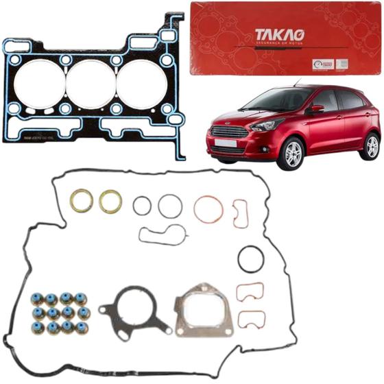 Imagem de Jogo De Juntas Superior Com retentores Para Ford Ka Ka+ 1.0 12v 3 Cilindros 2014 a 2021