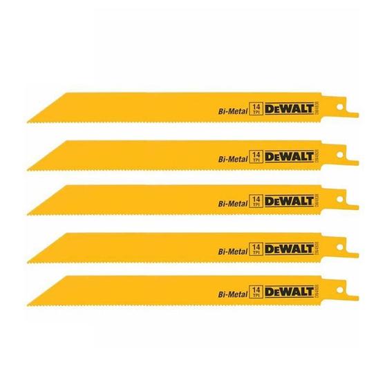 Imagem de Jogo De Lâminas Para Serra Sabre 12 5 Peças Dewalt - Dw4838