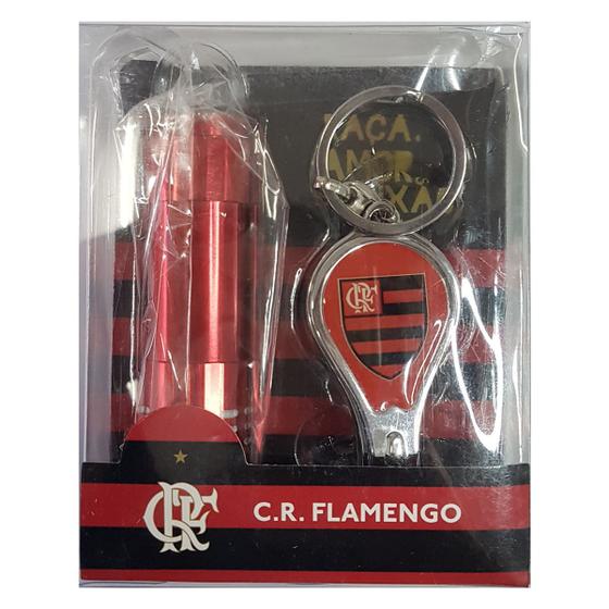 Imagem de Jogo De Lanterna Com Chaveiro Cortador De Unha Flamengo